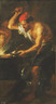 Peter Paul Rubens (1577–1640),  Vulcano forjando os raios de Júpiter, 1636, Museu do Prado.  Pintura mostrando Vulcano (ou Hefesto) forjando os raios de Zeus.<br><br> Palavras-chave: Vulcano, Ciclope, Júpiter, Hefesto, Zeus, mito, mitologia, pensamento mítico.