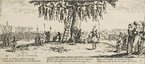 Jacques Callot (15921635), As Misrias da Guerra, 1632. Para Jaques Callot, o espao gravado torna-se grandioso cenrio dos desastres da guerra e monumentos da resistncia  opresso.  como se o artista alcanasse um registro atravs de ngulo maior que da prpria viso.  <br> <br> Palavras-chave: Jaques Callot, misria, guerra, tica, esttica