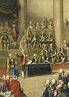 Sesso inaugural dos Estados Gerais, em Versalhes (1789).<br> Assembleia Nacional Constituinte Francesa foi formada pela Assembleia dos estados gerais em 9 de Julho de 1789, nas primeiras fases da Revoluo Francesa e foi dissolvida a 30 de Setembro de 1792. <br> Foi uma constituio criada pelo terceiro estado (camponeses, artesos, burgueses) que limitava os poderes do rei, e eliminava os privilgios do primeiro (clero) e segundo (nobreza) estamentos ou estados. O rei Lus XVI aparentemente aceitou o funcionamento da Assembleia Nacional Constituinte, porm imps a condio de que dela participassem os representantes do clero e da nobreza. <br> Uma das principais decises desta assembleia foi a adoo da Declarao dos Direitos do Homem e do Cidado.<br><br>Palavras-chave: revoluo, constituio, assembleia, direitos, nao, revoluo francesa, filosofia poltica