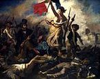 A Liberdade Guiando o Povo, quadro no qual Delacroix mostra a revolta da populao parisiense, que, mobilizada pelas ideias liberais, em 1830, sai s ruas para pr fim ao absolutismo.<br><br> Palavras-chave: revoluo, filosofia poltica