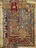 Pgina do Livro de Kells da arte hiberno-saxnica, no perdo romnico