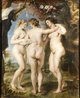 Peter Paul Rubens (15771640), The Three Graces, circa 1635, leo sobre tela, 221  181 cm, Museu do Prado. Na mitologia grega, as Graas ou Crites (no singular Cris, do grego antigo Χάρις; no plural, Χάριτες, translit. Crites, 'Graas') so as deusas do encantamento, da beleza, da natureza, da criatividade humana e da fertilidade da dana. Eram filhas de Zeus e Hera, segundo umas verses, e de Zeus e da deusa Eurnome, segundo outras. Por sua condio de deusas da beleza, eram associadas a Afrodite, deusa do amor (ou a Vnus, na mitologia romana) e danarinas do Olimpo. Tambm se identificavam com as primitivas musas, em virtude de sua predileo pelas danas corais e pela msica. Ao que parece, seu culto se iniciou na Becia, onde eram consideradas deusas da vegetao. O nome de cada uma delas varia nas diferentes lendas. Na Ilada de Homero aparece uma s Crite, esposa do deus Hefesto. Apesar das variaes regionais, o trio mais freqente : Aglaia - a claridade; Tlia - a que faz brotar flores; Eufrosina - o sentido da alegria.  <br><br>Palavras-chave: mito, mitologia, graa, beleza, esttica, arte, forma