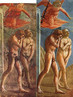 Antes e depois da restaurao. Obra de Masaccio (14011428), realizada entre 1426-1428 (primeira imagem de 1680, restauro em 1980).