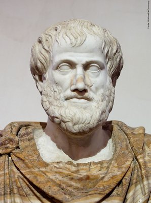 Busto de Aristteles<br>
Cpia romana de uma escultura de Lsipo
<br>
Aristteles (em grego antigo: &#7944;&#961;&#953;&#963;&#964;&#959;&#964;&#941;&#955;&#951;&#962;, transl. Aristotl&#275;s; Estagira, 384 a.C.  Atenas, 322 a.C.) foi um filsofo grego, aluno de Plato e professor de Alexandre, o Grande.2 Seus escritos abrangem diversos assuntos, como a fsica, a metafsica, as leis da poesia e do drama, a msica, a lgica, a retrica, o governo, a tica, a biologia e a zoologia. Juntamente com Plato e Scrates (professor de Plato), Aristteles  visto como um dos fundadores da filosofia ocidental. Em 343 a.C. torna-se tutor de Alexandre da Macednia, na poca com 13 anos de idade, que ser o mais clebre conquistador do mundo antigo. Em 335 a.C. Alexandre assume o trono e Aristteles volta para Atenas, onde funda o Liceu.Retrato de Aristteles. Cpia romana do perodo imperial (sculo I ou II) de um bronze perdido esculpido por Lisipo.
Aristteles (em grego antigo: &#7944;&#961;&#953;&#963;&#964;&#959;&#964;&#941;&#955;&#951;&#962;, transl. Aristotl&#275;s; Estagira, 384 a.C.  Atenas, 322 a.C.) foi um filsofo grego, aluno de Plato e professor de Alexandre, o Grande. Seus escritos abrangem diversos assuntos, como a fsica, a metafsica, as leis da poesia e do drama, a msica, a lgica, a retrica, o governo, a tica, a biologia e a zoologia. Juntamente com Plato e Scrates (professor de Plato), Aristteles  visto como um dos fundadores da filosofia ocidental. 
<br>
<br>
Palavras-chave: Aristteles, Grcia Antiga, sabedoria, homem, sociedade, mundo, natureza, filosofia, teoria do conhecimento