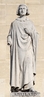 Estátua de Abelardo feita em pedra pelo escultor Jules Cavelier (1814-1894) antes de 1853, localizada no Palácio do Louvre, em Paris (Hall Napoleon, entre Pavilhão Turgot e Pavilhão Richelieu). Pedro Abelardo (1079 – 1142), filósofo escolástico francês, teólogo e grande lógico, é considerado um dos maiores e mais ousados pensadores do século XII.  <br> <br> Palavras-chave: Abelardo, escolástica, filosofia medieval