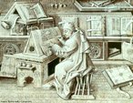 Scriptorium, literalmente, "um local para escrever",  comumente usado para referir-se a um quarto nos mosteiros medievais europeus destinado aos monges copistas que, na poca medieval, escreviam os manuscritos; ou seja, o scriptorium era um complemento da biblioteca. <br> Escritos, runas de construes e escavaes arqueolgicas mostram, no entanto, que ao contrrio da crena popular tais salas raramente existiam: a maior parte da escrita monstica era feita em cabines como reentrncias no claustro, ou nas celas dos prprios monges.